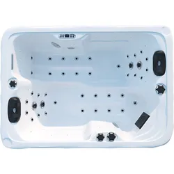 TroniTechnik® Outdoor Whirlpool LEVANZO inkl. Heizung, Hydromassage, Sanitäracryl und Farblicht, 190x135cm 450 Liter