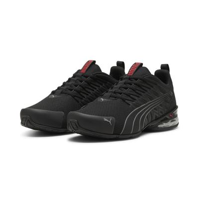 Laufschuh PUMA "Voltaic Evo Sneakers Erwachsene", Damen, Gr. 43, Textil, schwarz (schwarz stormy slate for all time rot gray), Obermaterial: Synthetik, Textil. Futter: Textil. Innensohle: Textil. Laufsohle: Gummi, Schuhe Laufschuh