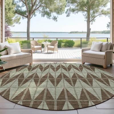 Addison Rugs Machine Washable Indoor/ Outdoor Modern Zeke Chantille Rug