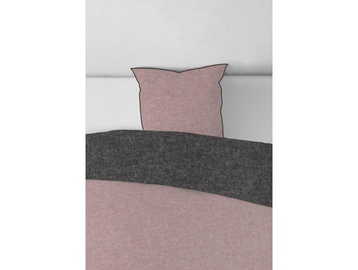 Melange-Flanell Kissenbezug Zordo Violett/Brombeere 40 x 40cm Flanell
