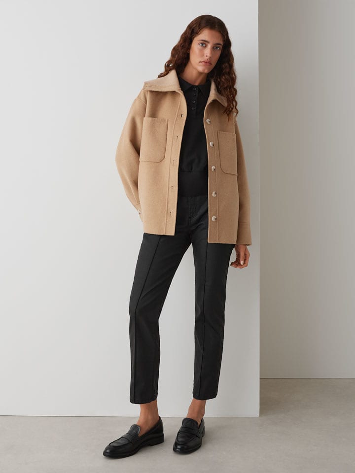 OPUS Hemdjacke "Josia" in Hellbraun - 40