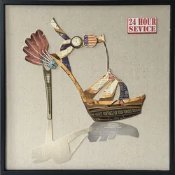 Kayoom Papier Wandbild Style II 42cm x 42cm , ca. 2,5cm (L/T) x 42cm (B) x 42cm (H)
