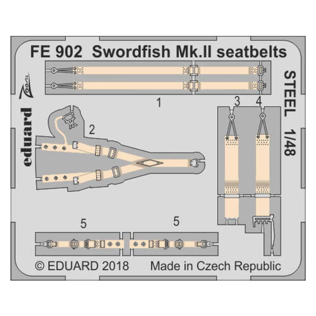 Eduard Swordfish Mk.II seatbelts STEEL f.Tamiya (FE902)