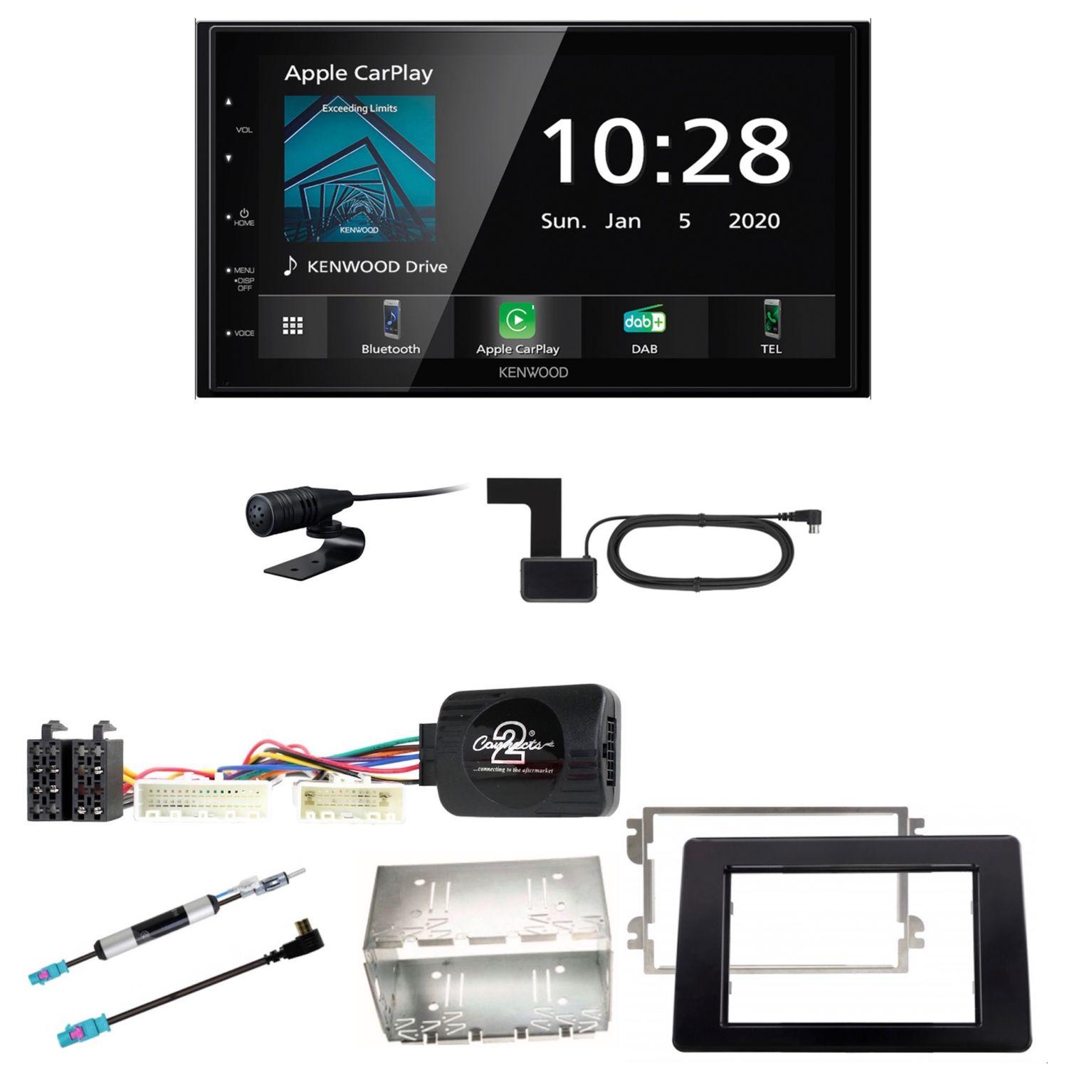Kenwood DMX5020DABS MP3 Bluetooth CarPlay Einbauset für Nissan NV400 ab 2019