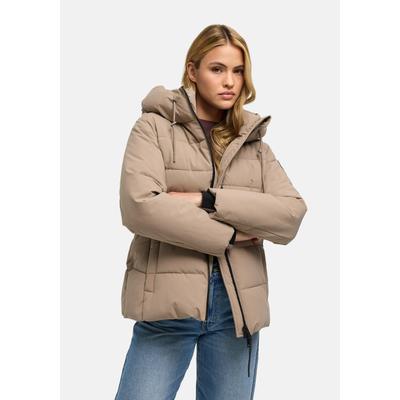Steppjacke NAVAHOO "Wattewunder XIV", Damen, Gr. S (36), beige (taupe grau), Obermaterial: 100% Polyester. Innenfutter: 100% Polyester. Ärmelfutter: 100% Polyester. Wattierung: 100% Polyester. Accessoire: 100% Polyester, figurumspielend...