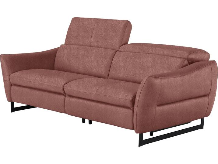 2,5-Sitzer EGOITALIANO Dafne, elegantes Designsofa mit hohem Sitzkomfort , braun (cedar wood), B:208cm H:97cm T:108cm, Sofas, 2 5-Sitzer, wahlw. mit elektrischer Relaxfunktion, Kopfteile manuell verstellbar