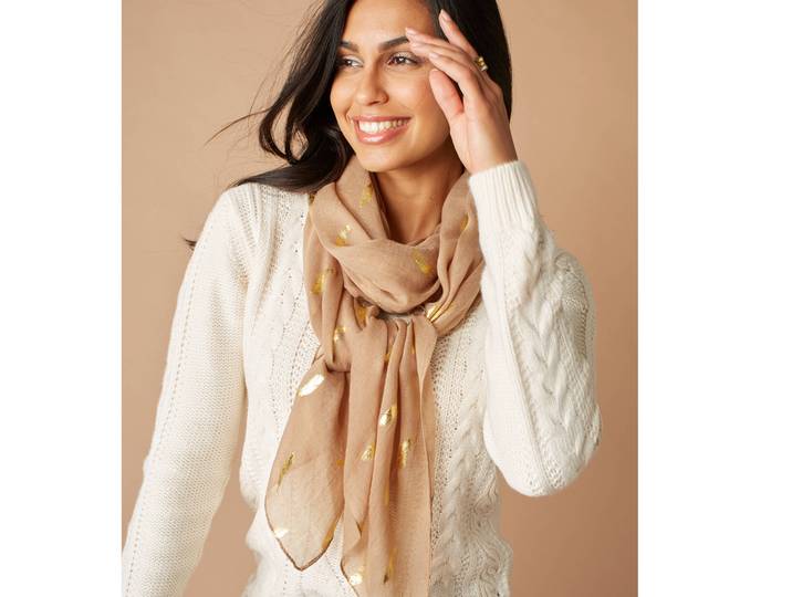 Foulard motif plume - Blancheporte