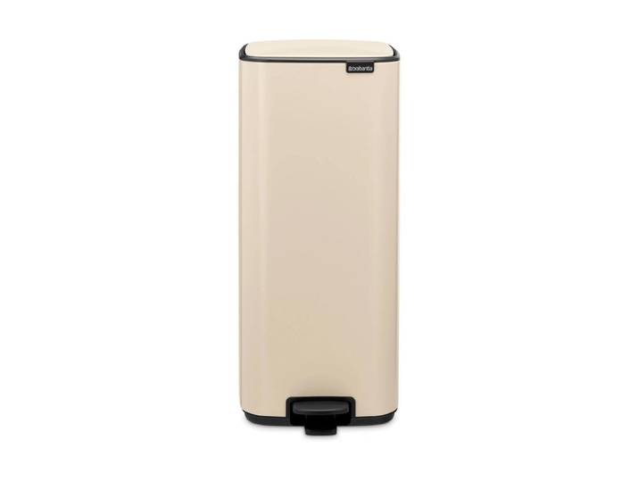 Mülleimer BRABANTIA Bo 30 l , beige, B:28,8cm H:64,7cm, Stahl, Mülleimer, Mülleimer