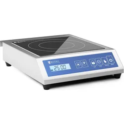 Royal Catering Induktionsplatte Induktionskochplatte Induktionskocher Touchdisplay 60 - 240 °C, Kochplatte, Silber