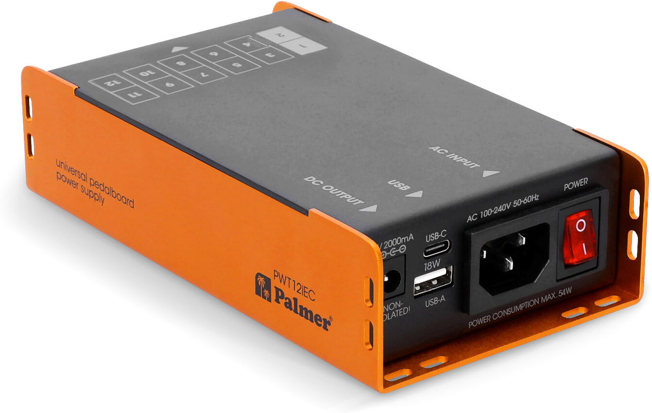 Palmer Pwt 12 Iec - Universal Pedalboard Netzteil Mit Usb