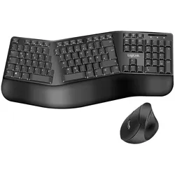LogiLink Ergonomisches Funk Tastatur Maus Set Schwarz