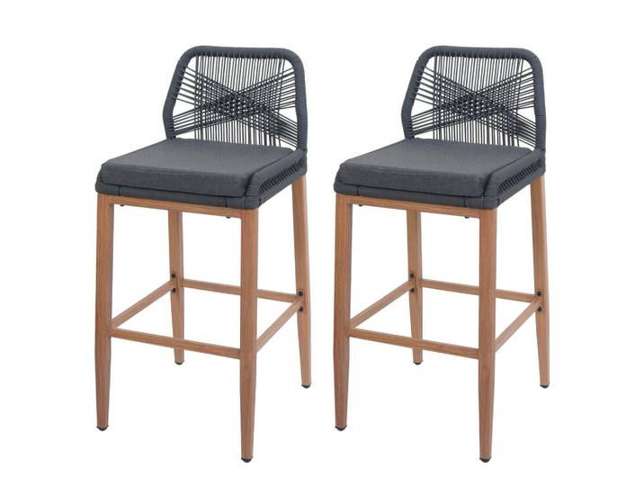 Jamb Barhocker Anthrazit, Grau, Metall, 45x101x50 cm, Esszimmer, Barmöbel, Barhocker