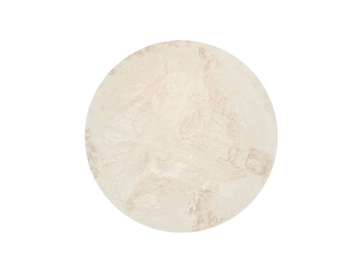 Tapis de fausse fourrure crème d 120 rond