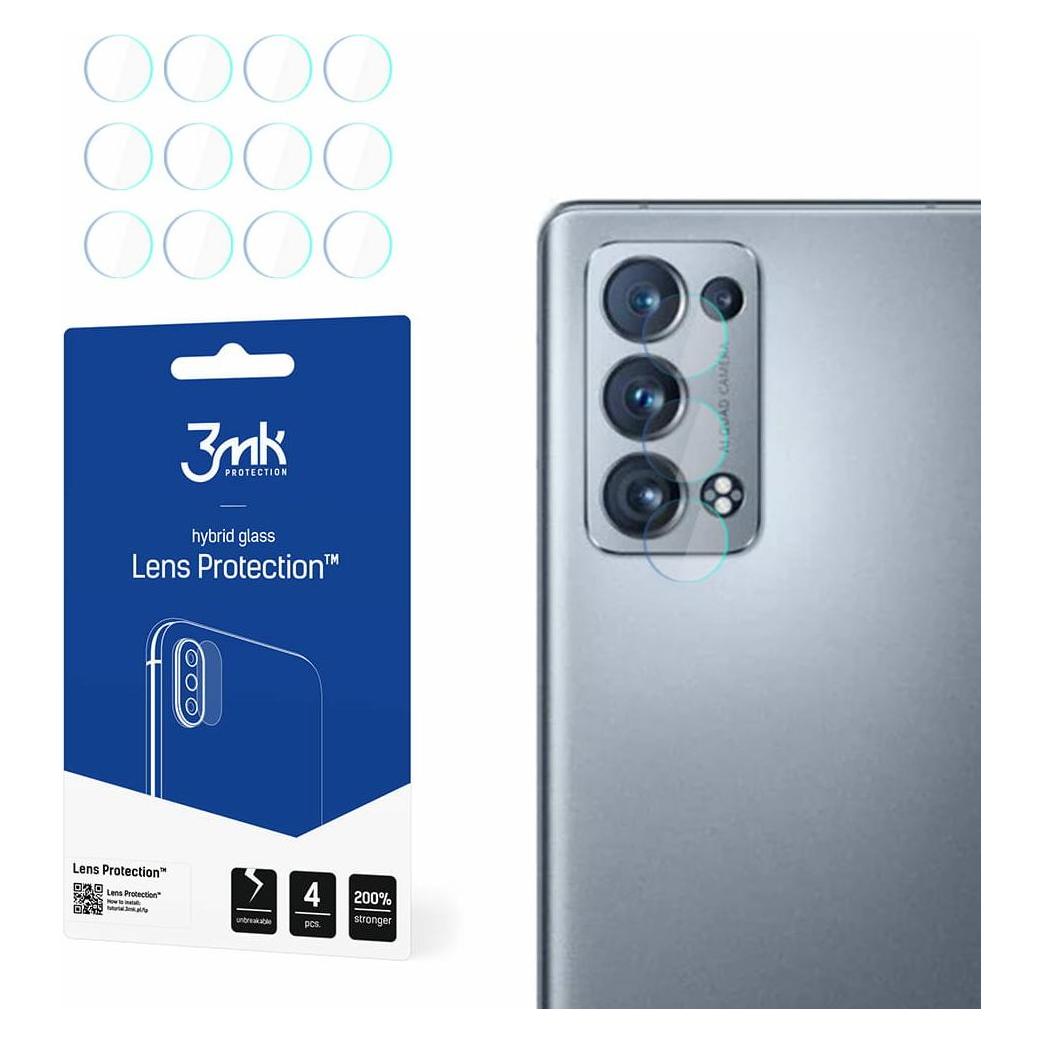 3MK Lens Protect Oppo Reno 6 Pro+ 5G PENM00 Ochrona na obiektyw aparatu 4szt (4 Stk., Oppo Reno 6 Pro 5G, Oppo Reno 6 Pro+ 5G) (5903108404549)