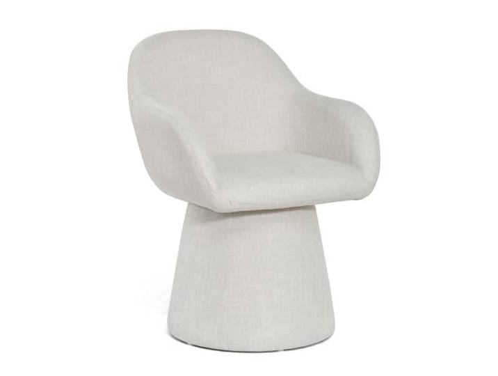 Duhome Esszimmerstuhl Mid Century 360-Grad-Drehstuhl aus Leinen moderner Loungesessel gepolsterter Polsterstuhl für Wohnzimmer, Schlafzimmer, Büro, Wartezimmer