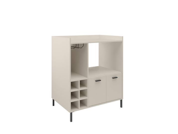 Mid.you Barschrank, Kaschmir, Metall, 2 Fächer, 90x105x58 cm, Esszimmer, Barmöbel, Barschränke & Theken
