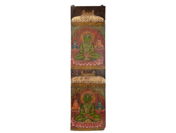 Luxury-Park-Direct Kommode India schlankes Wandbild mit Buddha Motiven Kunstwerk Dekoration