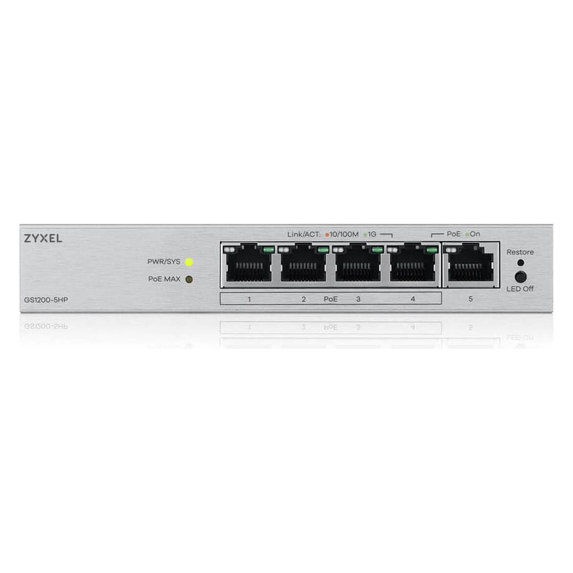 Zyxel Switch GS1200-5HPV3-EU0101F (5 Ports) (GS1200-5HPV3-EU0101F)