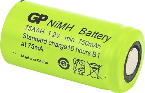 GP GPIND75AAHC1 Spezial-Akku 2/3AA Flat-Top NiMH 1.2V 750 mAh 1St.