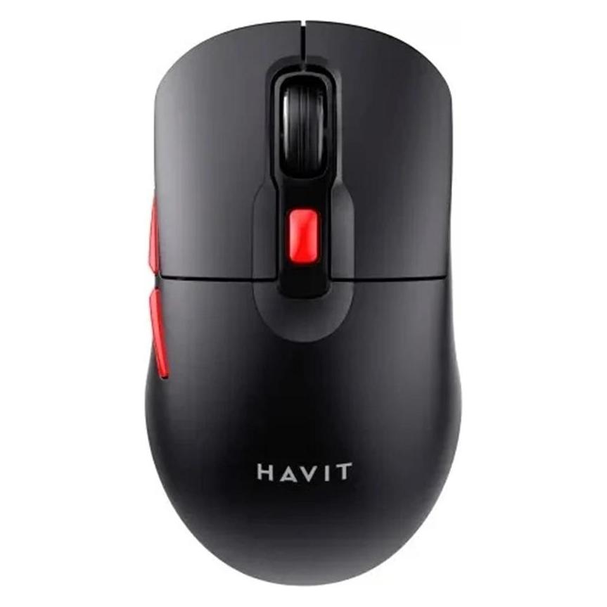Havit - Wireless Mouse (MS59WB) - 2.4GHz, 800/1200/1600 DPI, ABS, PC, AA Battery - Black / Red (Kabellos) (59982776)