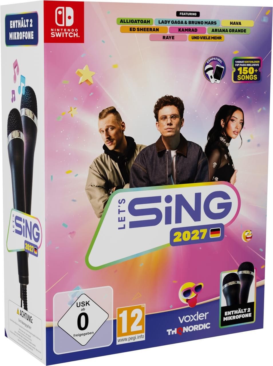 THQ Nordic Lets Sing 2027 - mit deutschen Hits - 2 Mic Bundle (Nintendo Switch) 316045