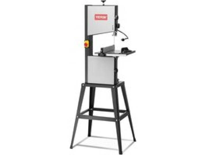 VEVOR Bandsäge mit Ständer, 9,65 Zoll, 506 U/min / 920 U/min, Tischbandsäge mit zwei Geschwindigkeiten, 370 W, 1/2 PS-Motor, 6 Zoll Schnitthöhe, 72,13 Zoll Sägeblattlänge, mit Anschlag und Gehrungsanschlag, für die Holzbearbeitung von Aluminium und Kunststoff