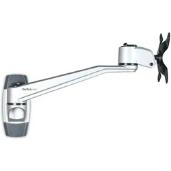 StarTech .com ARMWALLDS2 Monitorarm zur Wandmontage (26 cm langer Schwenkarm (Wand, 30", 14 kg), Monitor Halterung, Silber
