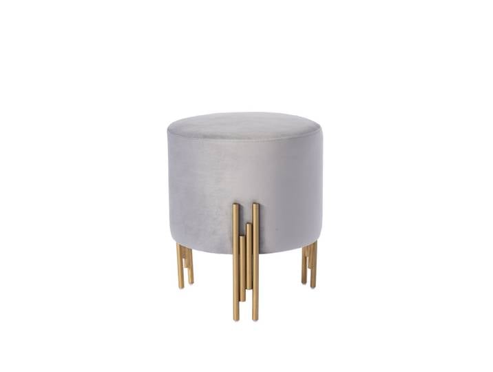 Rubell Hocker - Messing – Taubengrau