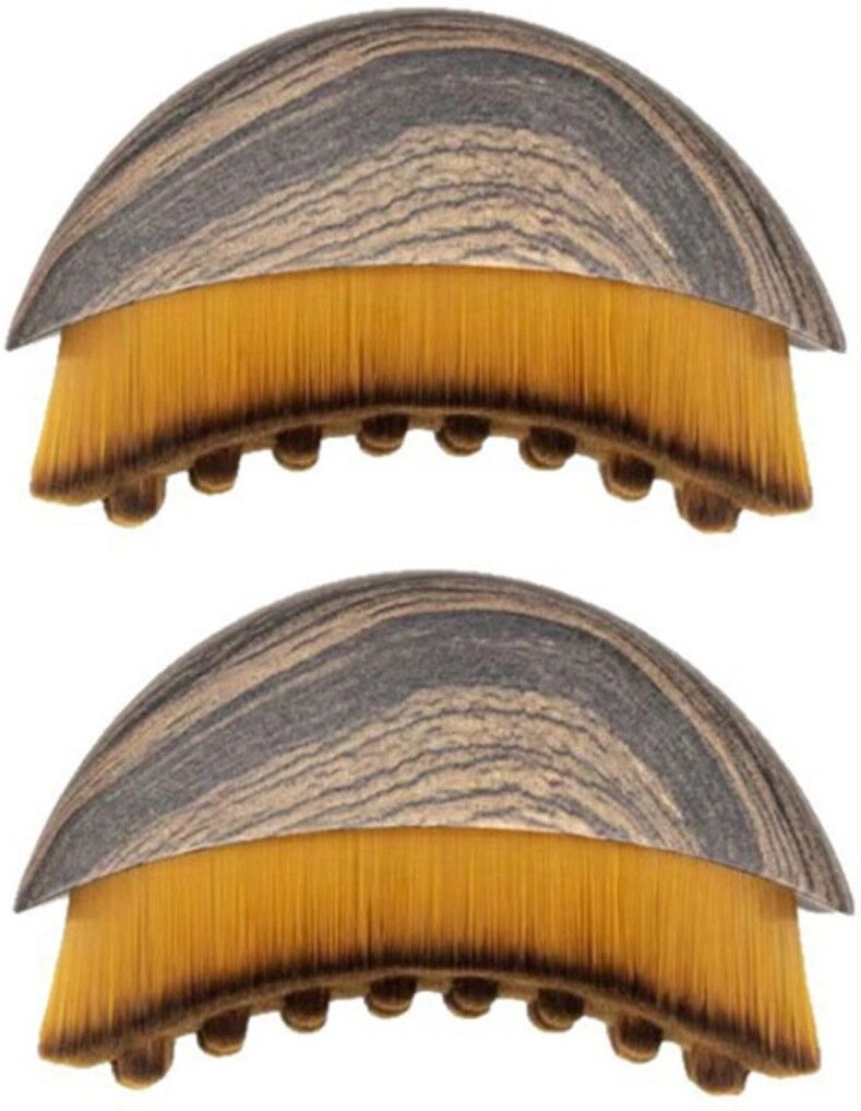 INF Große sichelförmige Gesichtsbürste zur Lymphkonturpflege 2er-Pack – Weiche Nylon-Massagebürste, ohne Abdeckung,