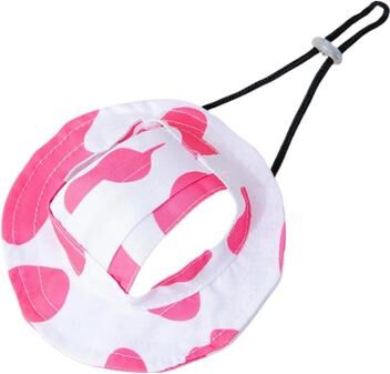 Fusion Finds Cute Dog Hat Adjustable Pet Cap For Small Dogs With Sun Protection & Secure Chin Strap d
