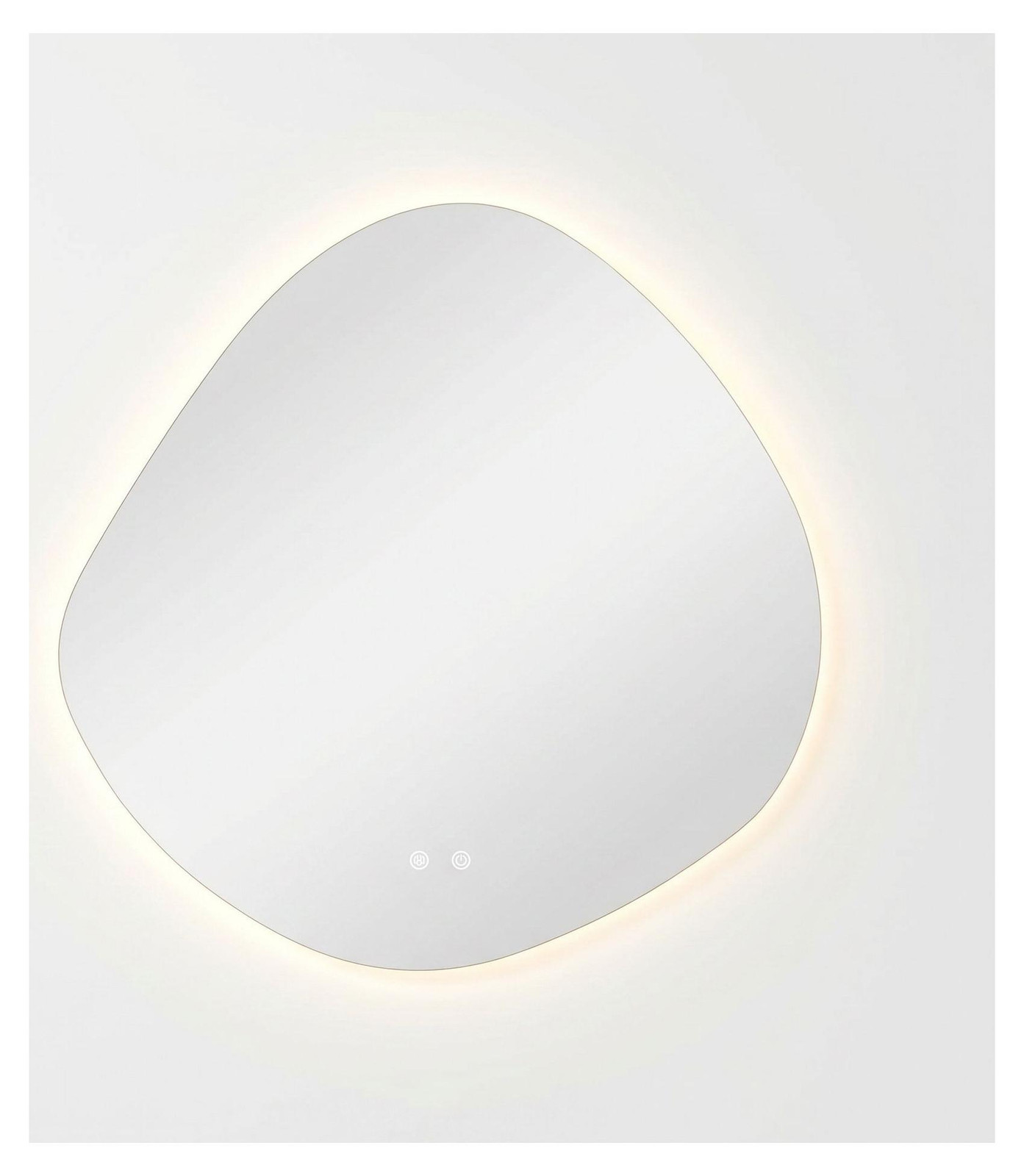 SensaHome Ethan badkamerspiegel met LED-verlichting - Dimbaar - Asymmetrisch - 80 x 80 cm