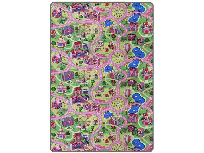 Kinderteppich Spielteppich SWEET CITY, Made in Belgium , bunt, B:200cm H:5mm L:300cm, Polyamid, PRIMAFLOR-IDEEN IN TEXTIL, Teppiche, Kinderteppich, Straßen-Teppich, Straßenbreite ca. 9 cm, Kinderzimmer