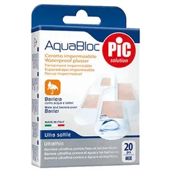 Pic Solution Pic Aquabloc Mit Bakterizidem Klebeverband Sortiment 20 Stück