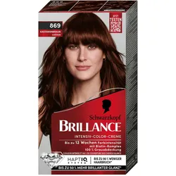 2x Schwarzkopf, Haarfarbe, Haarcoloration Brillance 869 Kastanienbraun (869 Kastanienbraun)