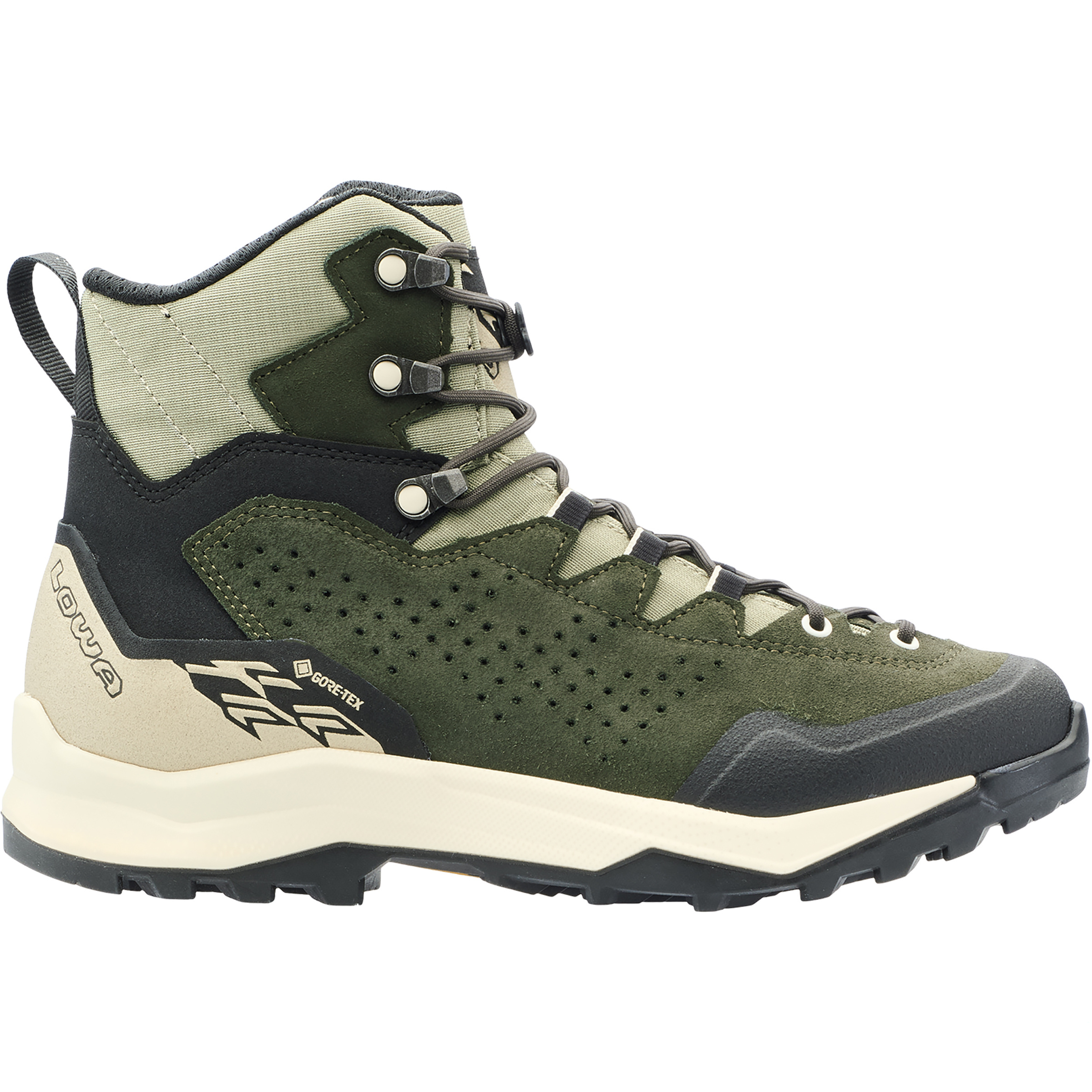 Lowa Explorer GTX Mid Damen Wanderschuhe gruen Größe 42.5 Camping Wasserdicht