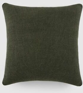 Becky Cameron Distressed 100% Cotton Stonewashed Solid Decor Throw Pillow