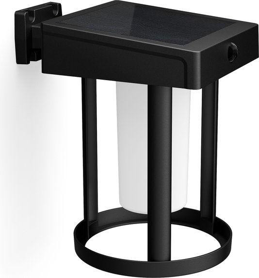 Philips Camil Solar Tuinverlichting Zwart met Mat Glas