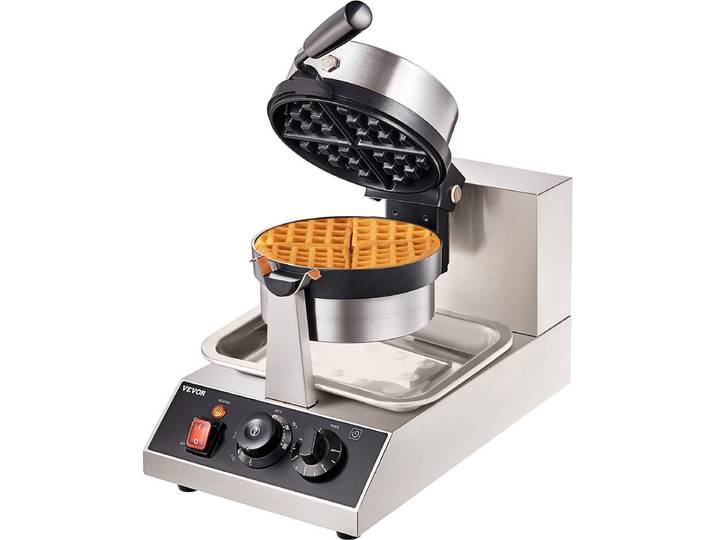 VEVOR Wafelijzer Wafel Broodrooster Elektrische Grill 1300w Wafelijzer 220v Contactgrill