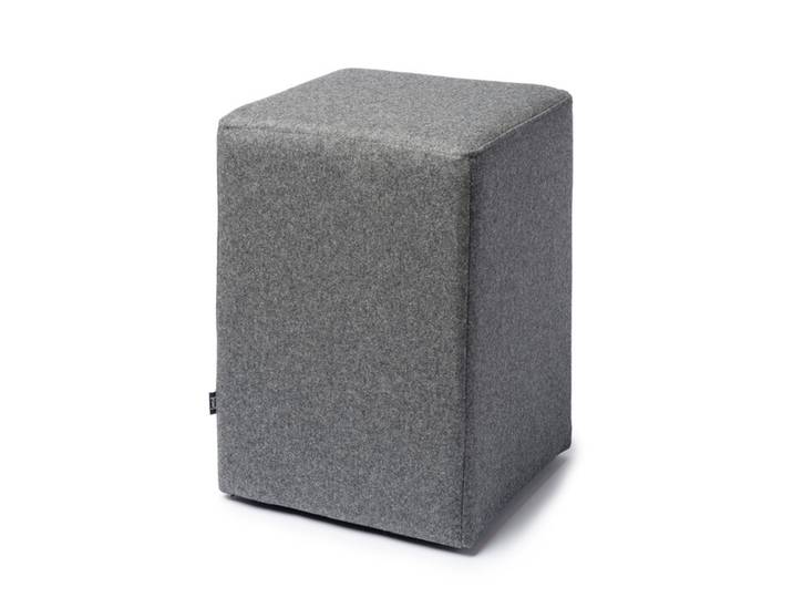 Hocker Pomp Ruhe & Raum grau, Designer Willi Hubor, 33x47.5x33 cm