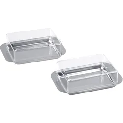 chg Butterdosen 4.5 cm hoch silber