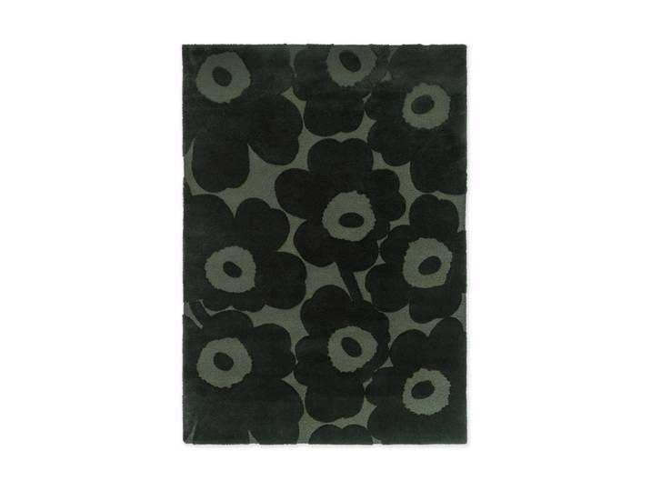 Marimekko Unikko Wollteppich Dark Green, 140x200 cm