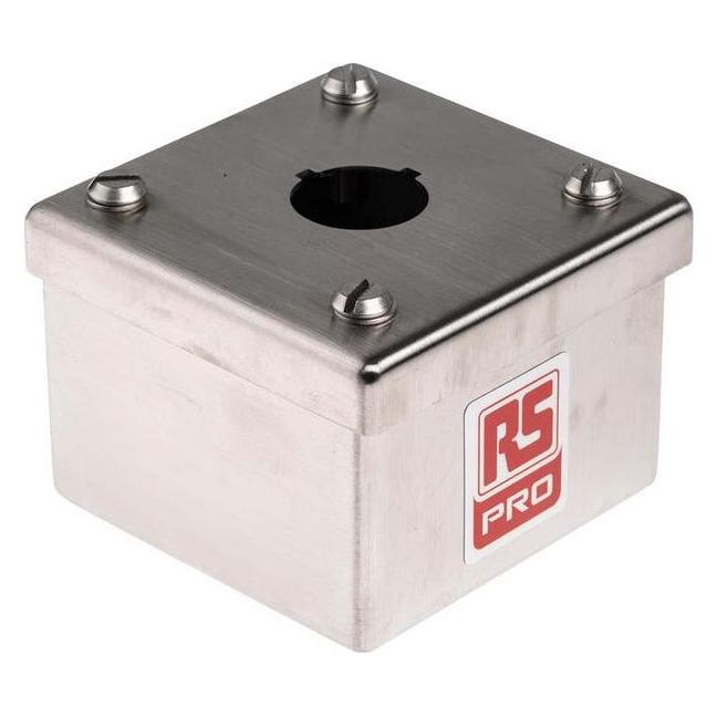 RS PRO Stainless steel Push Button enc 1 Way (1611521)