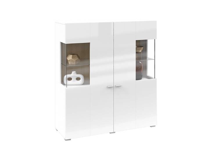 Vaisselier 2 portes Akram Blanc et Bois