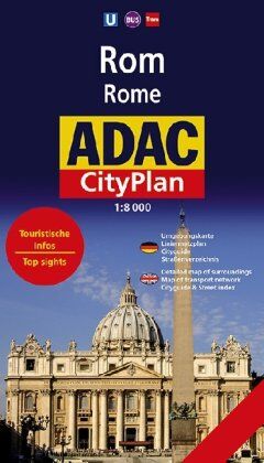 ADAC CityPlan Rom 1 : 8 000: Umgebungskarte. Liniennetzplan. Cityguide. Straßenverzeichnis. Touristische Infos - Preis vom 09.10.2026 07:28:09 h
