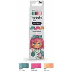 COPIC® Layoutmarker-Set Ciao Vibrant Palette 1.0 + 6.0 mm farbsortiert