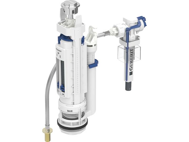 Geberit – Mécanisme De Chasse D'Eau Complet Type 290-383 – Commande Double Touche – Système D'Alimentation Universelle – Volume Réglable 2-9l