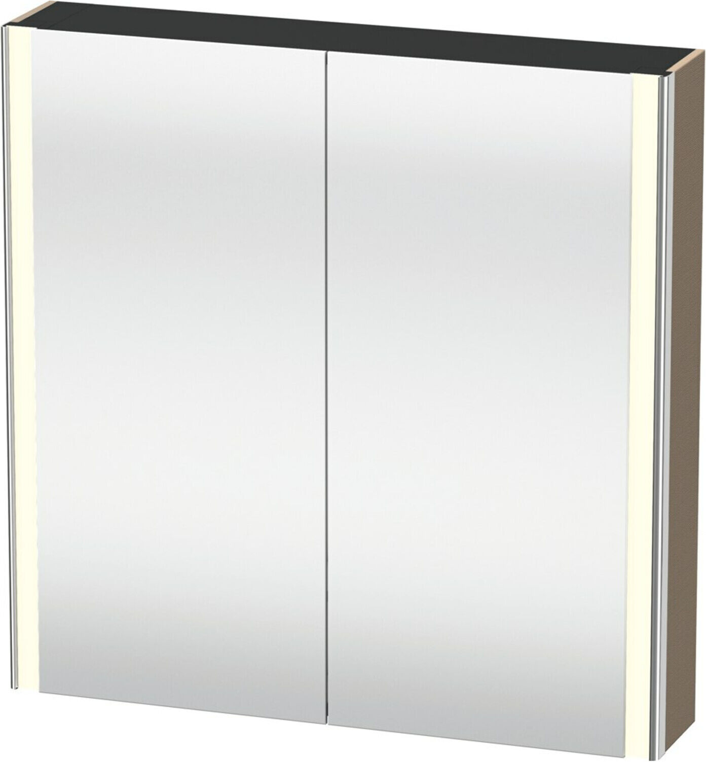 Duravit Uni-Spiegelschrank XSquare Steckd. F 80x80x15,5cm, lei, 2 Tür, LED, wandhängend (XS7112075751000)