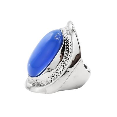 Fingerring "BlueOcean", blau, COLLEZIONE ALESSANDRO, Fingerringe, Damen, Messing, Fingerring