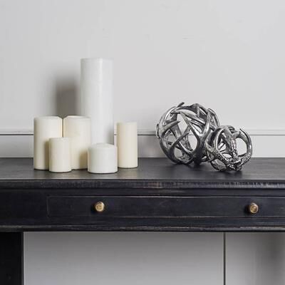 Mercana Ramus III (Small) Silver Antler Shaped Decorative Orb Ball - 4.7L x 4.7W x 4.7H