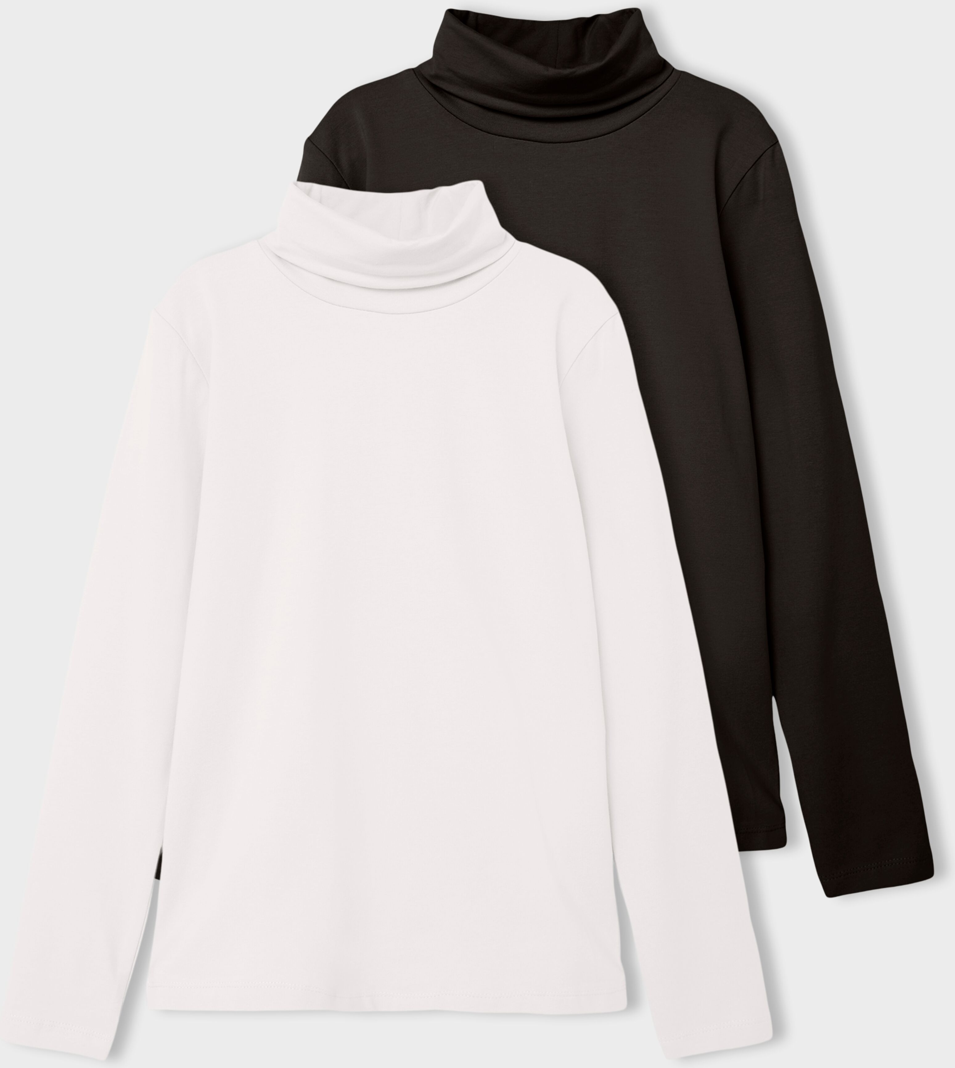 Name It "NKNVIGGO 2P LS SLIM ROLLNECK O NOOS" Packung, 2 Stk. weiß alyssum 116